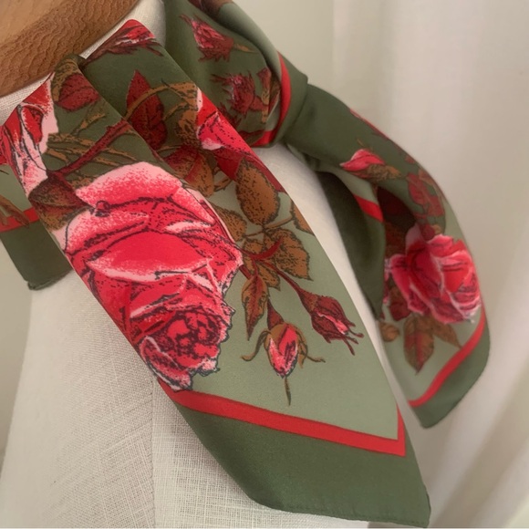 Cornelia James Vintage Rose Silk Scarf - Picture 12 of 15